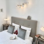 A one bedroomed Suite 26m² in size, lounge & bed measuring 160 cm by 200 cm at La Belle Demeure Bed and Breakfast. In the heart of the Périgord Noir, Dordogne near to Sarlat. Pleasantly furnished en-suite guestrooms & Suites with comfortable beds, covered with 100% cotton Seersucker linen. Bedrooms. Table d'hôtes Evening Meal and Swimming Pool. For our nightly tariff, please look at our website.